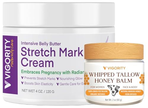 Vigority Radiance & Recovery Duo- Stretch Mark Prevention Cream And The Beef Tallow Balm