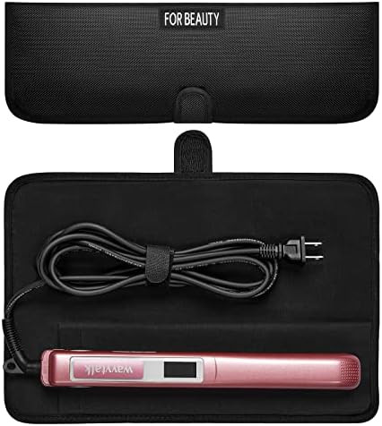 Wavytalk Flat Iron Heat Resistant Pouch Hair Tools Bag For Travelling&Storage Curling Iron Cover Bag Hot Hair Tools Storage Bag Travel Case Cover Pouch For Hair Styling Tools