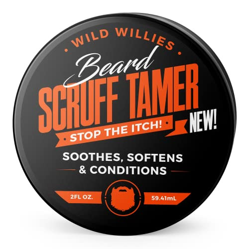 Wild Willies Beard Cream - Scruff Tamer For Short Beards & Stubble Soothes & Nourishes With Green Tea Extract & Aloe Vera Gel