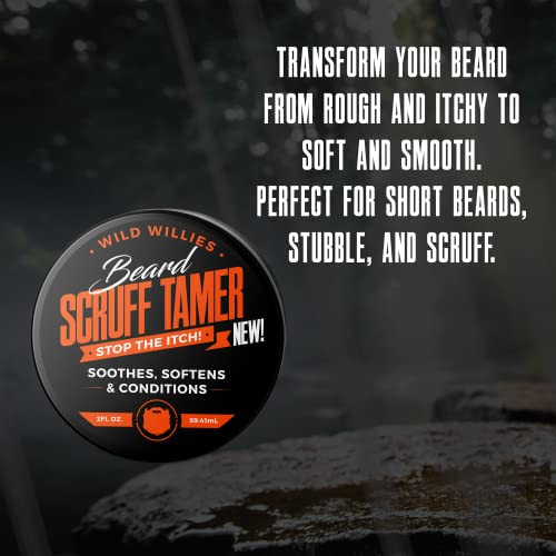 Wild Willies Beard Cream - Scruff Tamer For Short Beards & Stubble Soothes & Nourishes With Green Tea Extract & Aloe Vera Gel