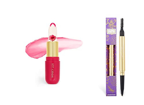 Winky Lux Flower Balm (Pink Flower) And Uni-Brow Universal Eyebrow Pencil