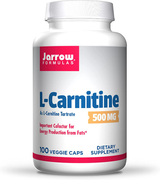 Jarrow Formulas Important Cofactor for Energy Production (ATP) From Fat as L-Carnitine Tartrate, White, 100 Count