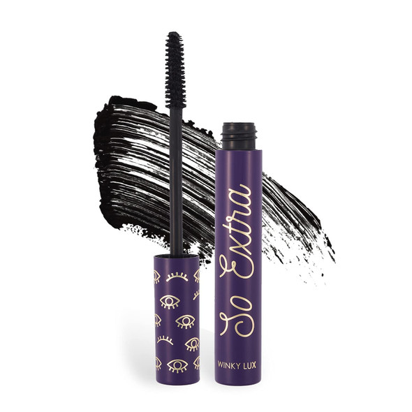 Winky Lux  So Extra Mascara And Chandelier Shimmer Shadow Bundle  Lengthening Mascara  Cream Eyeshadow  In Matte Black And Rolly