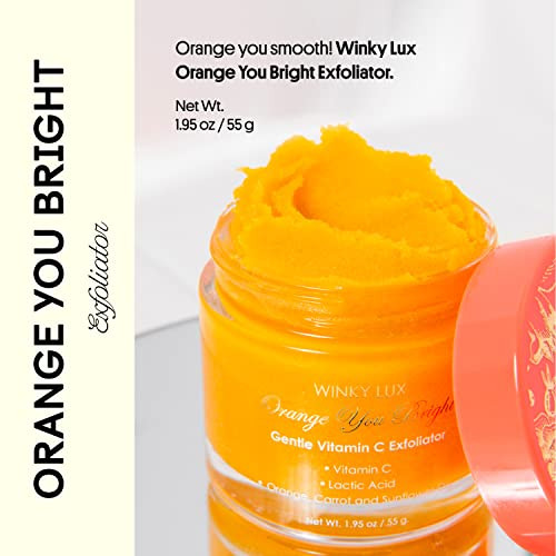 Winky Lux Orange You Bright Exfoliator Ãƒ¢Ã¢Š¬Ã¢‚¬Å“ Infused With Vitamin C & Lactic Acid Brightens Boosts Cell Turnover & Smooths Texture Leaves Skin Glowing Radiant & Fresh With Citrus Scent