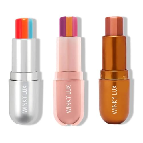 Winky Lux Ph Tinted Lip Balm Trio Rainbow & Sorbet & Pumpkin Spice