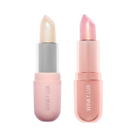 Winky Lux Unicorn Glimmer Balm & Rose Glimmer Balm Duo Ãƒ¢Ã¢Š¬Ã¢‚¬Å“ Ph Lip Balm Color Changing Lipstick And Tint Sheer Pink Lipstick With Subtle Shimmer & Soft Vanilla Scent