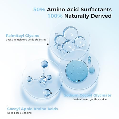 Wnp Centella & 4D Hyaluronic Acid Ultra-Hydrating Gentle Face Cleanser With 50% Amino Acid Ceramide & Centella Asiatica. Gentle Daily Facial Wash For Dry & Sensitive Skin. Vegan Skincare