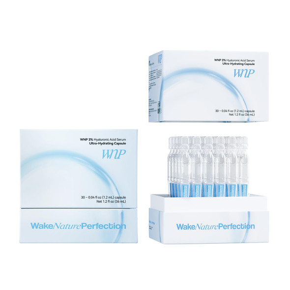 Wnp Hyaluronic Acid Serum 3% For Face With 4D Multi-Layer Hydration  Ultra Hydrating Anti-Aging Serum  Moisturizer For Dry & Sensitive Skin  Pre-Makeup Skincare  Single-Use Vials 100Pcs