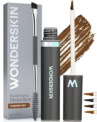 Wonderskin Dream Brow Eye Brow Gel Long Lasting Eyebrow Gel Water-Resistant Transfer Proof Tinted Filler Eyebrow Mascara (Dark Brunette)