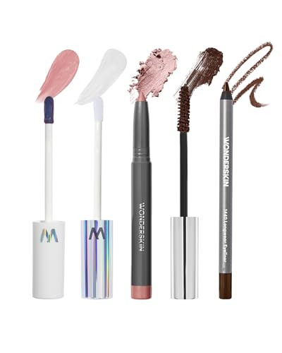Wonderskin Barbiecore Mood Kit - Eyeshadow Stick Eyeliner Mascara Lip Stain Clear Gloss - Halloween Makeup