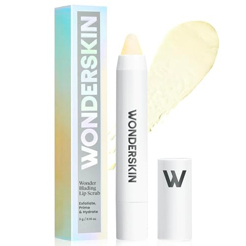 Wonderskin 3-In-1 Lip Scrub Exfoliator & Moisturizer Lip Exfoliator Scrub Hydrating Balm With Lip Rehab Serum Oil Hydrating And Moisturizing (Clear)