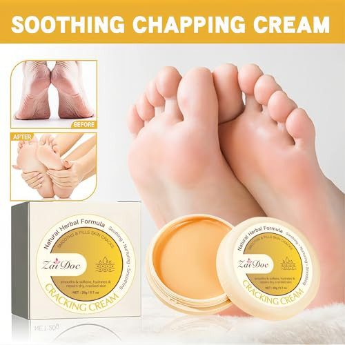 Zaidoc 3 Packs Foot Cream Moisturizing For Dry Cracked Feet With Urea Shea & Cocoa Butter 0.7 Oz