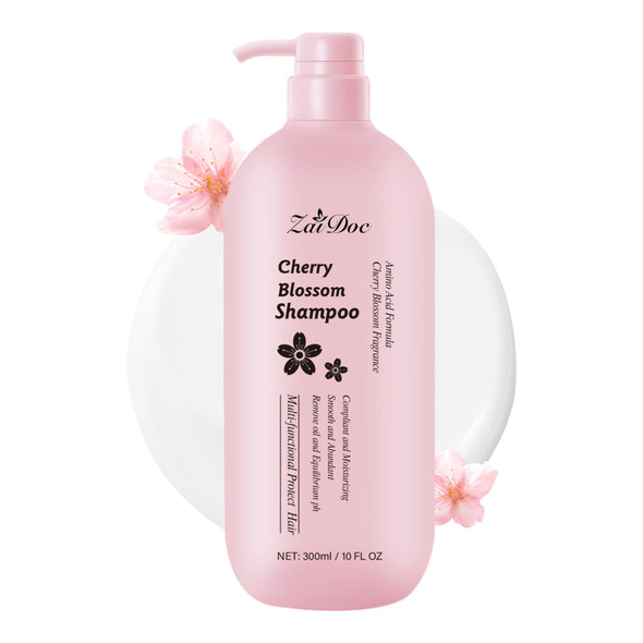 Zaidoc Japanese Sakura For Dry Damaged Hair Intensive Repair Conditioning Treatment With Cherry Blossom Oil (Shampoo & Conditioner Set)