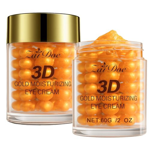 Zaidoc Gold Moisturizing Eye Cream Hydrating Under Eye With Hyaluronic Acid Glycerin Delicate Eye Skin Increase Skin Elasticity For All Skin Types 2Oz