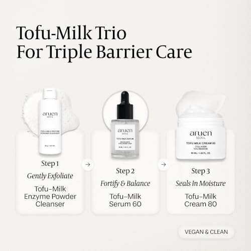 Aruen Fermented Tofu Collagen Jelly Serum+Cream Duo - 24Hrs Fermented Soy Milk + Bean Essence + 2% Niacinamide