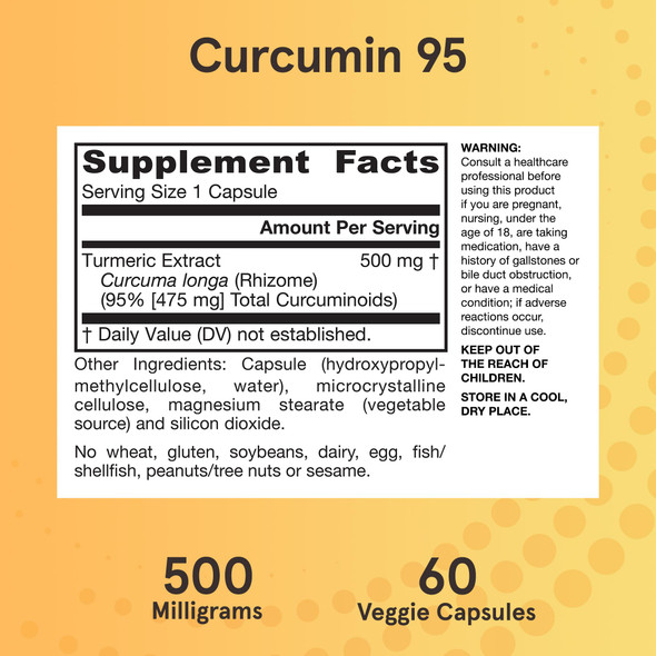 Jarrow Formulas Curcumin 95 500 mg - 60 Veggie Caps