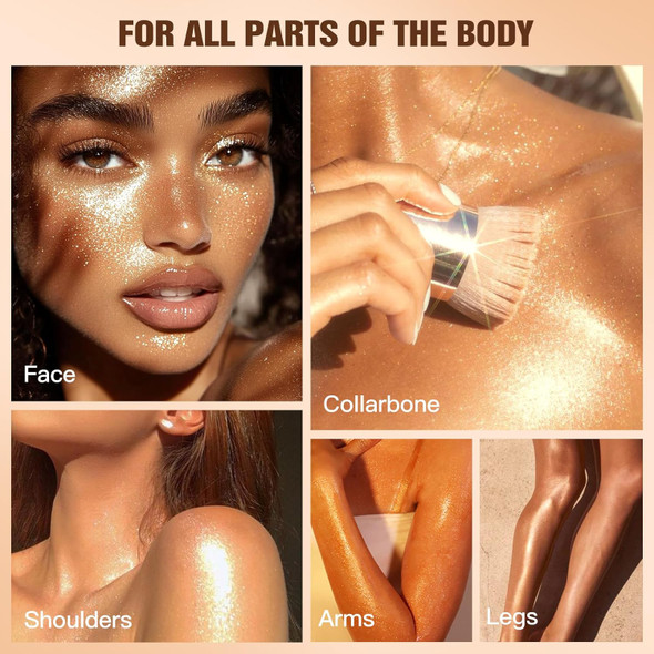 Bangfeng 60Ml Shimmer Body Oil Ã¢‚¬Œ Illuminating Sunscreen Spf 30 Body Glow Oil With Radiant Glitter Lightweight Moisturizer For Highlighted Skin Non-Greasy Water-Resistant Summer Glow Enhancer (02# Rosegold)