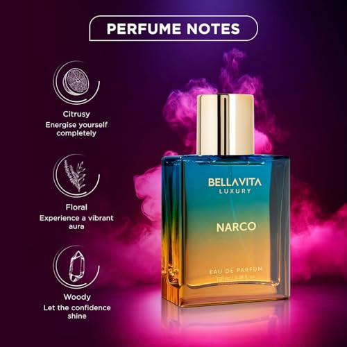 Bellavita Luxury Narco Unisex Perfume For Women And Men Notes Of Bergamot Jasmine And White Musk Long-Lasting Luxury Perfume Oils French Parfum For Women & Men 100 Ml