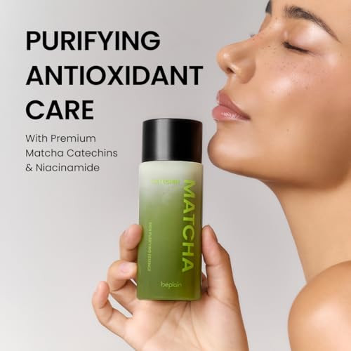 Beplain Matcha Catechin Skin Purifying Essence For Face Hydrating & Balancing Facial Essence For Glowy Healthy Skin Suitable For Sensitive Skin K-Beauty (5.07 Fl Oz / 150 Ml)
