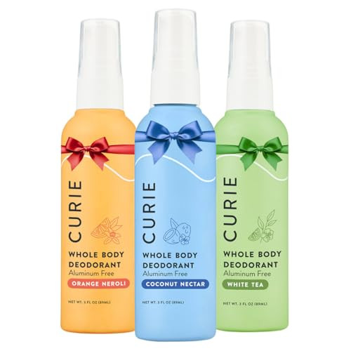 Curie Whole Body Deodorant - Og Spray Variety Pack - Aluminum Natural Paraben Cruelty Vegan - Coconut Nectar Orange Neroli And White Tea (3Pk)