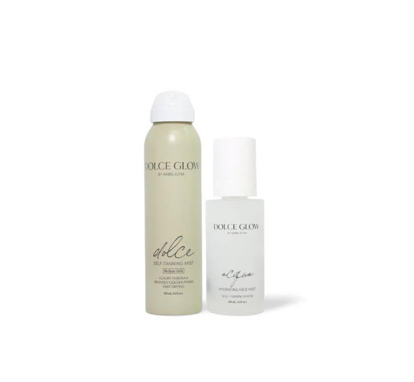 Dolce Glow Devin + Hunter Glow Bundle - Dolce Self-Tanning Mist Travel Size And Acqua Hydrating Face Mist Clear