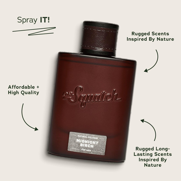 Dr. Squatch Natural Cologne For Men - Scent-Lock Technology And Sustainably-Sourced Ingredients - Fireside Bourbon Cologne (1.7 Fl Oz)
