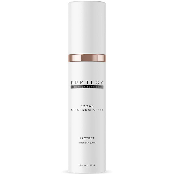 Drmtlgy Anti-Aging Clear Face Sunscreen Spf 45 Ã¢‚¬Œ Oil- Zinc Oxide Sunscreen & Face Moisturizer For Sensitive & Acne-Prone Skin Ã¢‚¬Œ Lightweight Makeup & Skin Care Ã¢‚¬Œ Fsa Hsa Eligible (1.7 Oz)