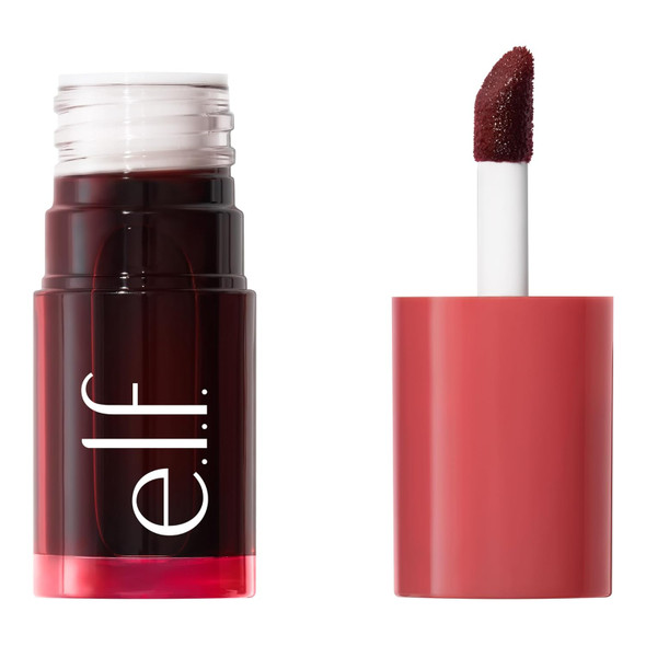 E.L.F. Sheer For It Blush Tint Multi-Use Long-Lasting Lip & Cheek Makeup Creates A Natural Flush Finish Vegan & Cruelty- Left On Red