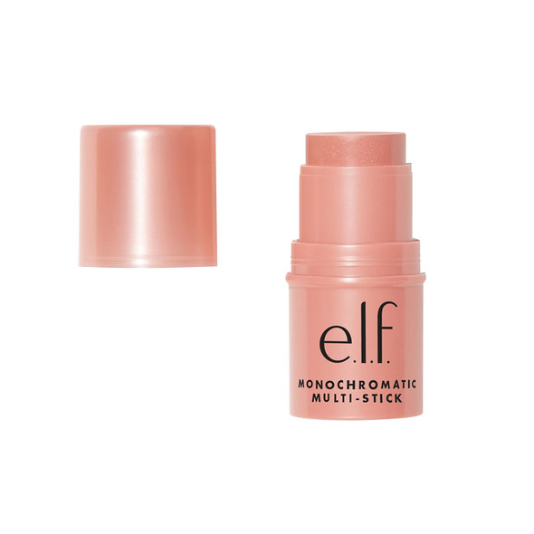 E.L.F. Monochromatic Multi Stick Creamy Lightweight Versatile Luxurious Adds Shimmer Easy To Use On The Go Blends Effortlessly Sparkling Rose 0.17 Oz