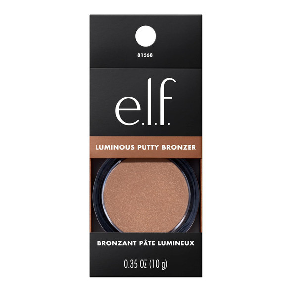 E.L.F. Luminous Putty Bronzer Lightweight Putty-To-Powder Bronzer For A Radiant Glowing Finish Highly Pigmented Vegan & Cruelty- Vacay Mood