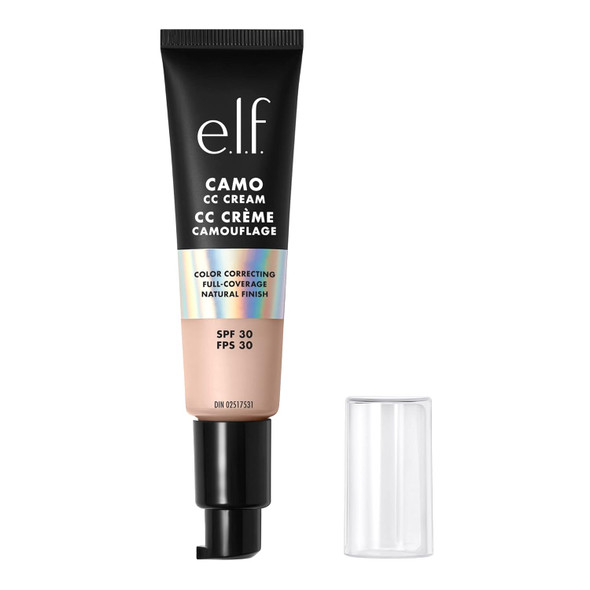 E.L.F. Camo Cc Cream Spf 30 Color-Correcting Medium-To-Full Coverage Face Foundation Delivers An Airbrushed Finish Vegan & Cruelty- Fair 100 W