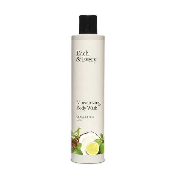 Each & Every Sensitive Skin Body Wash For Women & Men - Coconut & Lime - Moisturizing All Natural Body Wash & Shower Gel In Recyclable Packaging - Paraben Sulfate & Cruelty- (10 Fl Oz)