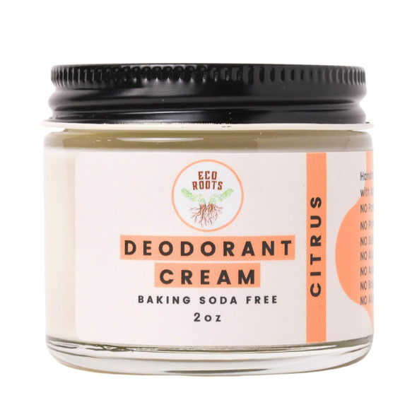 Eco Roots Natural Deodorant For Women & Men Organic Deodorant Cream Non Aluminum Baking Soda Healthy Deoderant For Body & Private Parts All Vegan Pit Paste Zero Sweat Lavender Scent