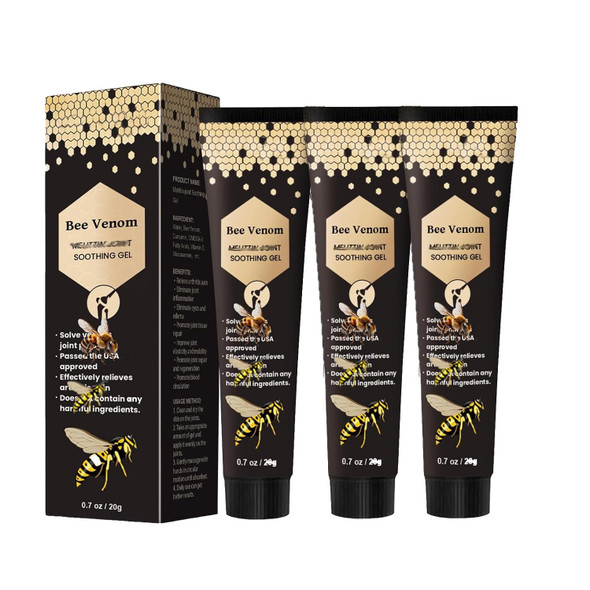 Etuih Bee Venom Gel Joint And Bone Therapyã¯¼Å’ Zealand Bee Venom Professional Gelã¯¼Å’Soothing Provides For Neckwaistback Hand Feet And Leg (3Pcs)