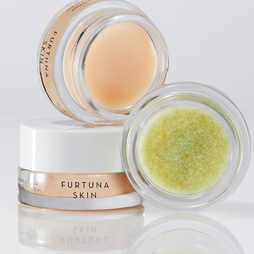 Furtuna Skin Triple Olive Lip Treatment Duo Ã¢‚¬Œ 8Ml - Organic Exfoliating Lip Polish & Hydrating Lip Butter Balm With Splendore Anchusa Complex