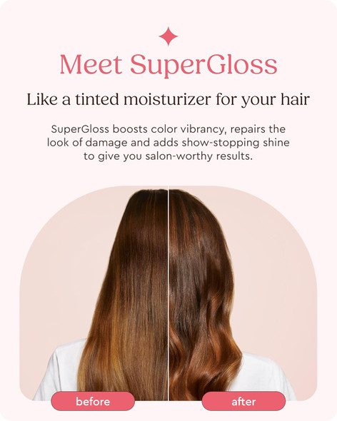 Glaze Super Gloss Color Conditioning Gloss Ã¢‚¬Œ Caramel Lights For Medium To Dark Brown Hair With Highlights Ã¢‚¬Œ Rinse Out Semi-Permanent Hair Gloss That Enhances Color And Boosts Shine & Hydration