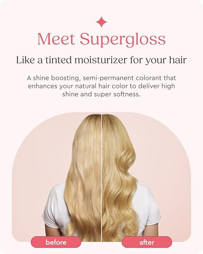 Glaze Supergloss Color Conditioning Gloss With Dispensing Pump Ã¢‚¬Œ Hydrating Semi-Permanent Color Hair Gloss & Shine Boost Ã¢‚¬Œ For Medium To Dark Blonde Hair Ã¢‚¬Œ 6.4 Fl Oz - Warm Blonde