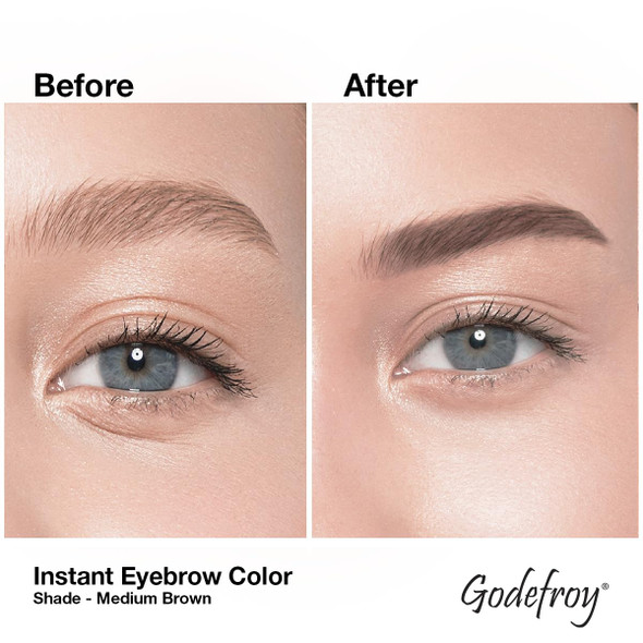 Godefroy Fast Acting Temporary Instant Brow Color 3 Applications Per Package Salon Quality Results Medium Brown