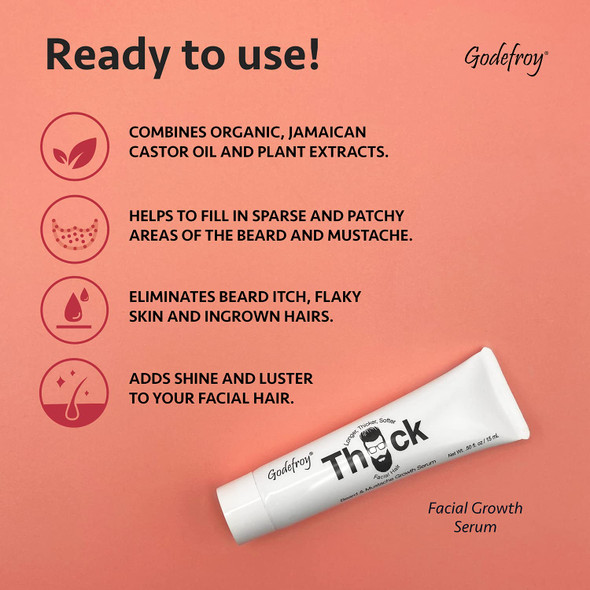 Godefroy Thick Beard And Mustache Serum For Ethnic Hair Types 15 Ml