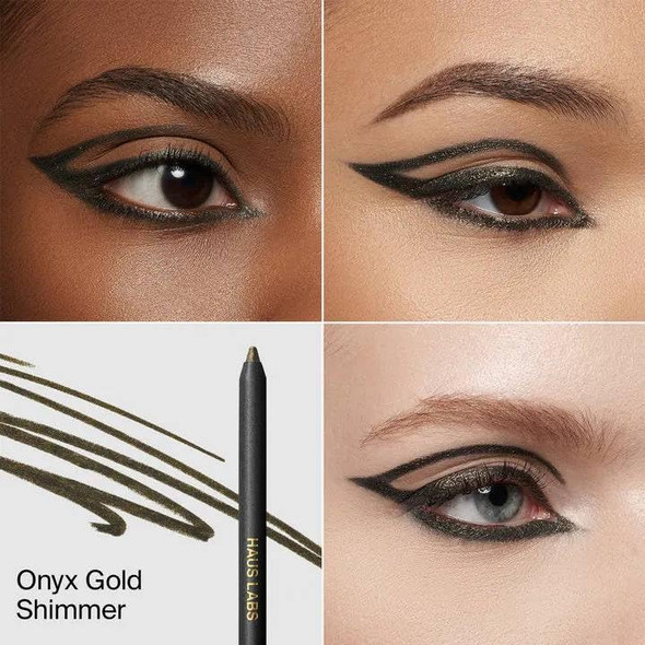 Haus Labs By Lady Gaga Optic Intensity Eco Eyeliner - Onyx Gold Shimmer + Complimentary Sheet Face Masque