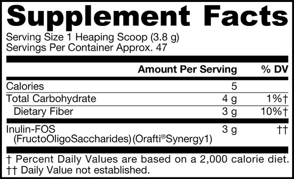 Jarrow Formulas Prebiotic Inulin FOS - 180g - Promotes Friendly Bacteria - Soluble Prebiotic Fibers - Promote Gut and Overall Health - Approx. 47 Servings