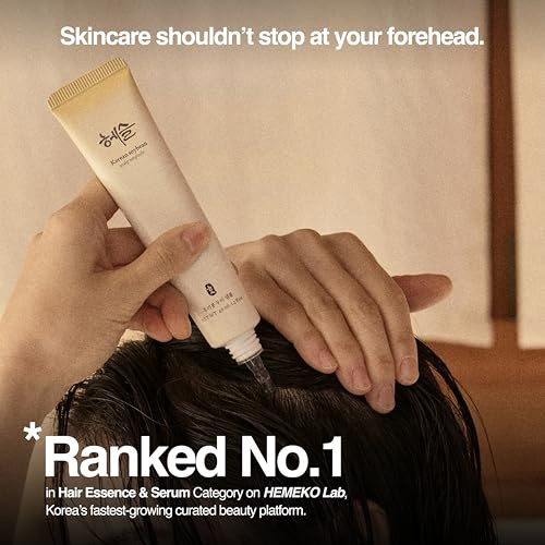 Hesul Scalp Ampoule Korean Hair Growth Serum Biotin Hair Regrowth Hair Loss Thinning Hair Amino Acids Natural Caffeine Soybean Non-Greasy Formula For Sensitive Scalp Stocking Stuffers 40Ml