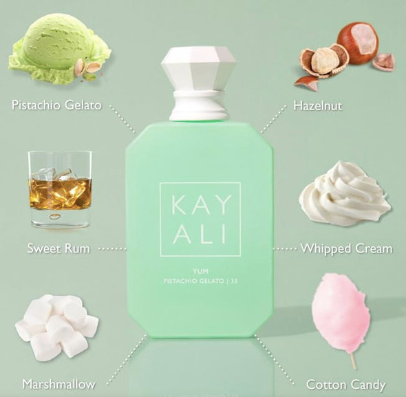 Huda Beauty Kayali Yum Pistachio Gelato 33 Eau De Parfum Intense Full Size (1.7 Fl Oz / 50 Ml)