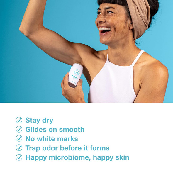 Hume Supernatural Aluminum Deodorant For Women & Men - Safe For Sensitive Skin - Probiotic Plant-Based Baking Soda Aloe & Cactus Flower Anti Sweat Stain & Odor Ã¢‚¬Œ After Rain 2-Pack