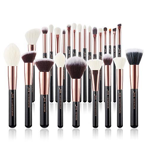 Jessup 25Pcs Professional Makeup Brush Set T155 With Makeup Brushes Cleansing Mat A005