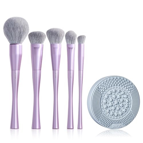 Jessup Face Makeup Brushes T514 Bundled With Makeup Brush Cleaning Mat A004