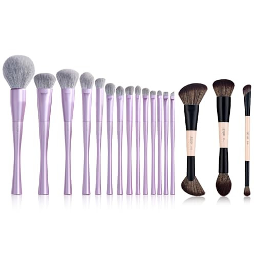 Jessup Double Ended Face Makeup Brushes T508 Bundled With Makeup Brushes Set Professional T512