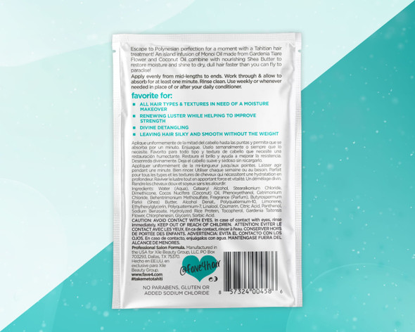 fave4 Take Me To Tahiti - 1- Minute Moisture Hair Mask - Tear Open Sachet