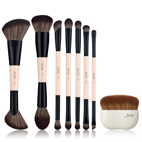 Jessup Makeup Brushes Set T600 Bundled With Foundation Brush Sf002