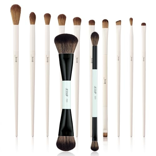 Jessup Double Sided Makeup Brushes T502 Bundled With Precision Makeup Brushes T330